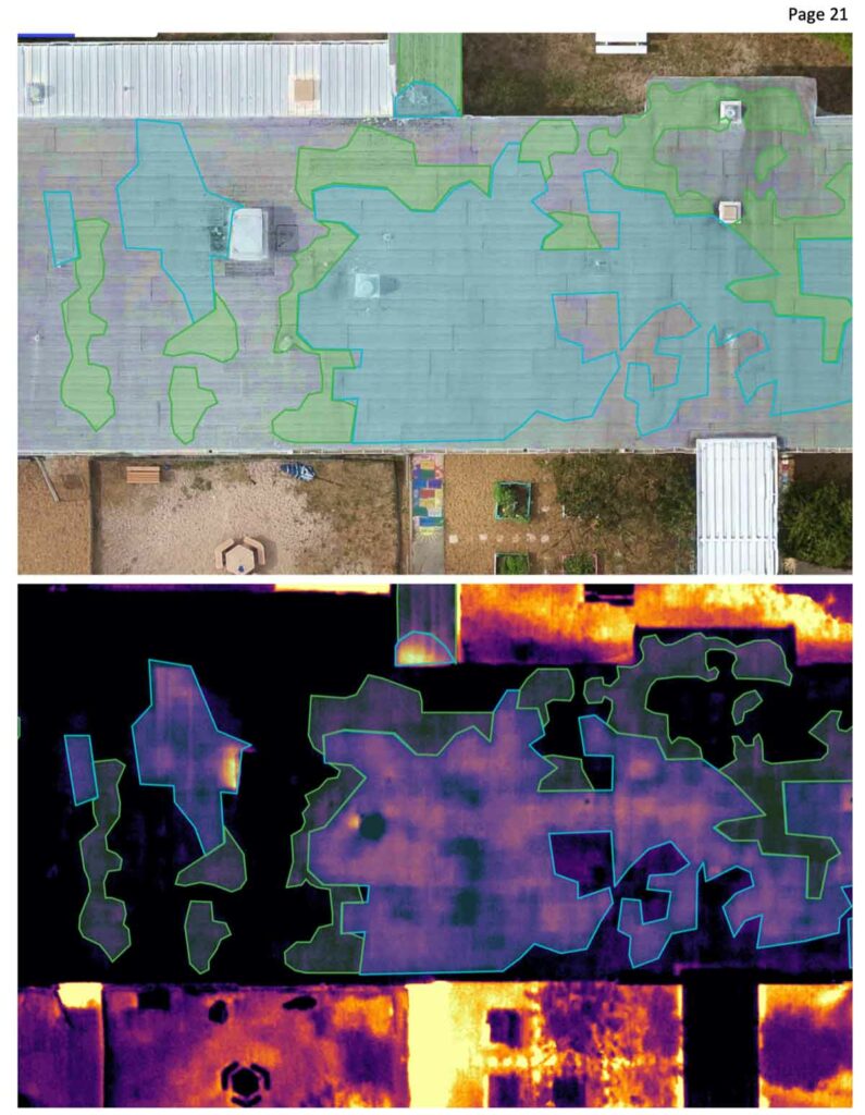 On-Roof Moisture Mapping