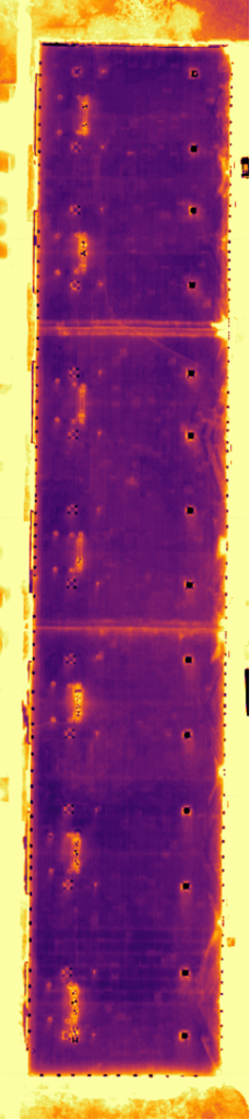 DJI Matrice M30T Mapping Mission. Example of stitched thermal images.